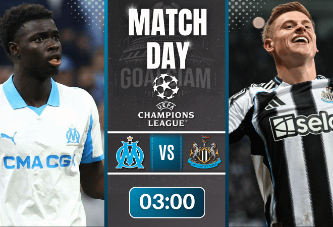 ดูบอลออนไลน์ ยูฟ่าแชมเปียนส์ลีก ถ่ายทอดสด โอลิมปิก มาร์กเซย พบกับ นิวคาสเซิ่ล ยูไนเต็ด 25/11/68