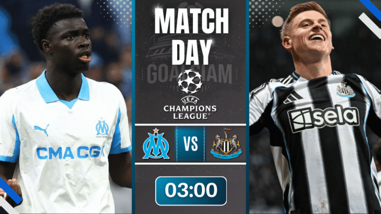 ดูบอลออนไลน์ ยูฟ่าแชมเปียนส์ลีก ถ่ายทอดสด โอลิมปิก มาร์กเซย พบกับ นิวคาสเซิ่ล ยูไนเต็ด 25/11/68