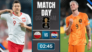 ดูบอลออนไลน์ ฟุตบอลโลก 2026 รอบคัดเลือก โซนยุโรป ถ่ายทอดสด โปแลนด์ พบกับ เนเธอร์แลนด์ 14/11/68