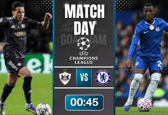 ดูบอลออนไลน์ ยูฟ่าแชมเปียนส์ลีก ถ่ายทอดสด คาราบัค พบกับ เชลซี 5/11/68