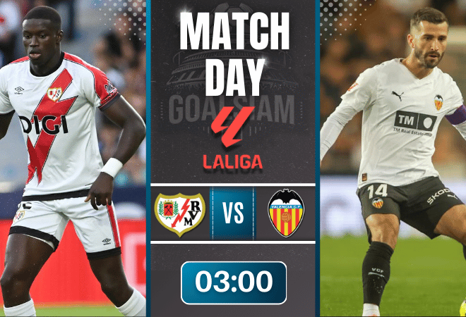 ดูบอลออนไลน์ ลาลิกา ถ่ายทอดสด ราโย่ บาเยกาโน่ พบกับ บาเลนเซีย 1/12/68