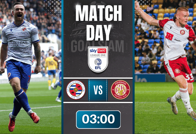 ดูบอลออนไลน์ ลีกวัน อังกฤษ ถ่ายทอดสด เร้ดดิ้ง พบกับ สตีฟเนจ โบโรห์ 6/11/68