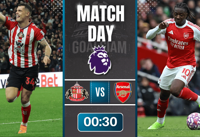 ดูบอลออนไลน์ พรีเมียร์ลีก ถ่ายทอดสด ซันเดอร์แลนด์ พบกับ อาร์เซนอล 8/11/68