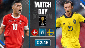 ดูบอลออนไลน์ ฟุตบอลโลก 2026 รอบคัดเลือก โซนยุโรป ถ่ายทอดสด สวิตเซอร์แลนด์ พบกับ สวีเดน 15/11/68