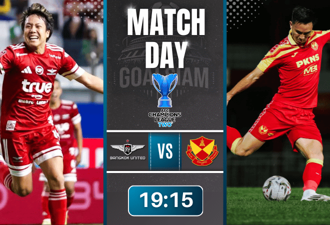 ดูบอลออนไลน์ เอเอฟซี แชมเปี้ยนส์ลีก อีลิท ทู ถ่ายทอดสด ทรู แบงค็อก ยูไนเต็ด พบกับ เซลังกอร์ พีบี 26/11/68