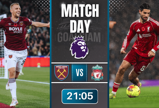 ดูบอลออนไลน์ พรีเมียร์ลีก ถ่ายทอดสด เวสต์แฮมยูไนเต็ด พบกับ ลิเวอร์พูล 30/11/68