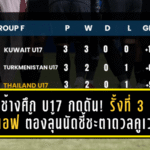ช้างศึก U17 กดดัน! รั้งที่ 3 กลุ่มเอฟ ต้องลุ้นนัดชี้ชะตาดวลคูเวตศึกชิงแชมป์เอเชีย 2026