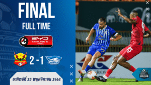 ผลบอลสด สุโขทัยเปิดบ้านเฉือนชลบุรี 2-1 ค้างคาวไฟปลดล็อกฟอร์มเดือด!