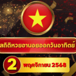 สถิติหวยฮานอย 2 พฤศจิกายน 2568 — “ครบ 4 รอบ” อัดแน่น สถิติหวยฮานอย + อินไซด์เลขวน + โพย Shortlist โดย GOALSIAM