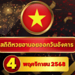 สถิติหวยฮานอย 4 พฤศจิกายน 2568 — ครบ 4 รอบ พร้อม “สถิติ–อินไซต์–โฟกัส Shortlist” อัปเดตจาก GOALSIAM