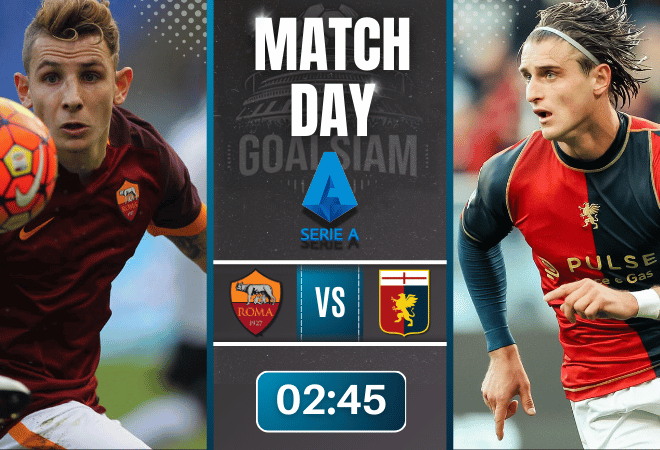 ดูบอลออนไลน์ เซเรียอา ถ่ายทอดสด เอเอส โรม่า พบกับ เจนัว 29/12/68