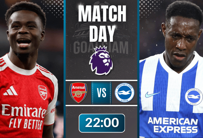 ดูบอลออนไลน์ พรีเมียร์ลีก ถ่ายทอดสด อาร์เซนอล พบกับ ไบรท์ตัน โฮฟ อัลเบี้ยน 27/12/68