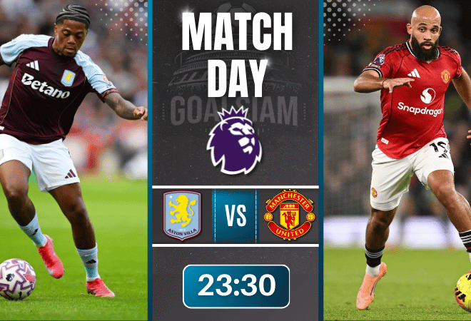 ดูบอลออนไลน์ พรีเมียร์ลีก ถ่ายทอดสด แอสตัน วิลล่า พบกับ แมนเชสเตอร์ ยูไนเต็ด 21/12/68