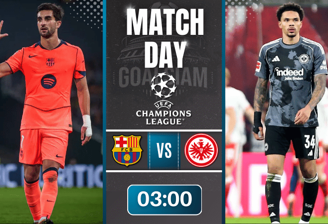 ดูบอลออนไลน์ ยูฟ่าแชมเปียนส์ลีก ถ่ายทอดสด บาร์เซโลน่า พบกับ ไอน์ทรัค แฟร้งค์เฟิร์ต 9/12/68