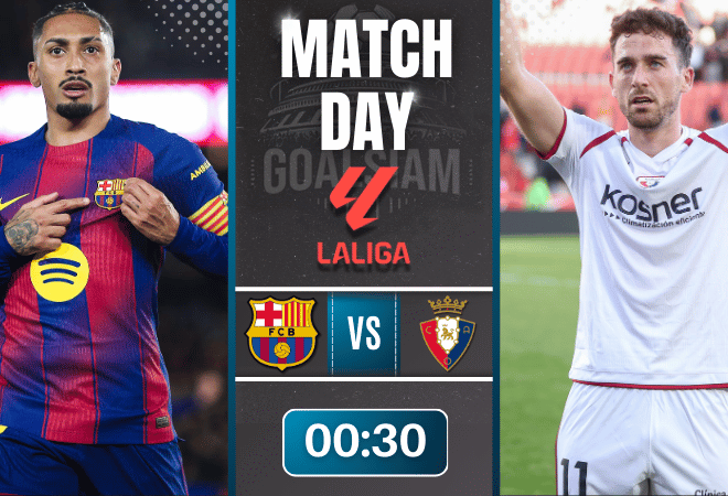 ดูบอลออนไลน์ ลาลิกา ถ่ายทอดสด บาร์เซโลน่า พบกับ โอซาซูน่า 13/12/68