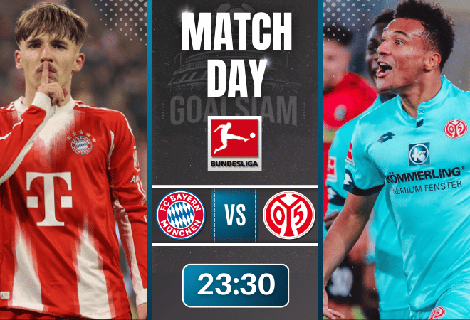 ดูบอลออนไลน์ บุนเดสลีกา ถ่ายทอดสด บาเยิร์น มิวนิค พบกับ เอฟเอสเฟา ไมนซ์ 05 14/12/68