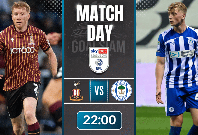 ดูบอลออนไลน์ ลีกวัน อังกฤษ ถ่ายทอดสด แบรดฟอร์ด ซิตี้ พบกับ วีแกน แอธเลติก 26/12/68