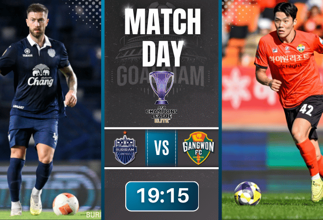 ดูบอลออนไลน์ เอเอฟซี แชมเปี้ยนส์ลีก อีลิท ถ่ายทอดสด บุรีรัมย์ ยูไนเต็ด พบกับ กังวอน เอฟซี 9/12/68