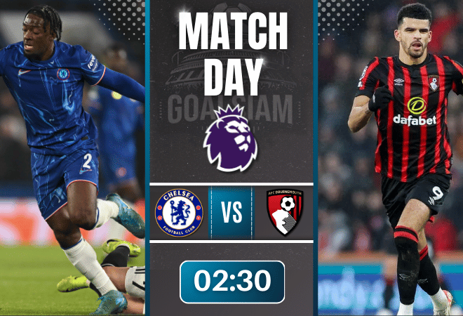 ดูบอลออนไลน์ พรีเมียร์ลีก ถ่ายทอดสด เชลซี พบกับ บอร์นมัธ เอเอฟซี 30/12/68