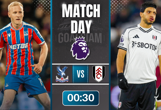 ดูบอลออนไลน์ พรีเมียร์ลีก ถ่ายทอดสด คริสตัล พาเลซ พบกับ ฟูแล่ม 1/1/69