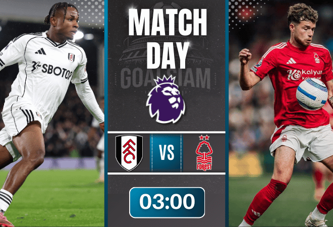 ดูบอลออนไลน์ พรีเมียร์ลีก ถ่ายทอดสด ฟูแล่ม พบกับ น็อตติ้งแฮม ฟอเรสต์ 22/12/68