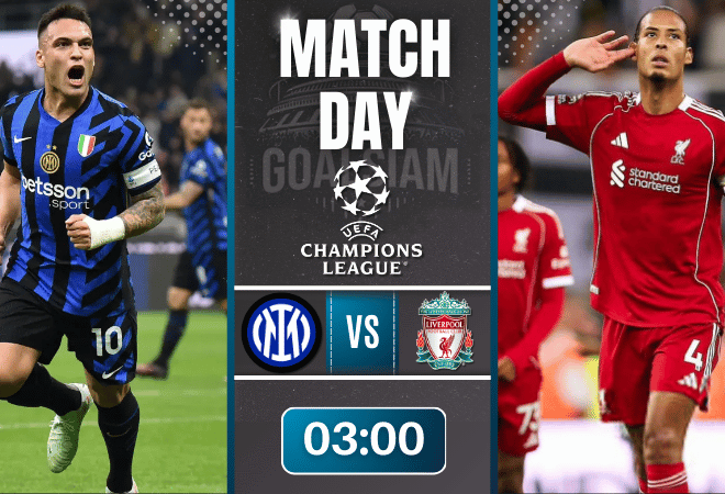 ดูบอลออนไลน์ ยูฟ่าแชมเปียนส์ลีก ถ่ายทอดสด อินเตอร์ มิลาน พบกับ ลิเวอร์พูล 9/12/68