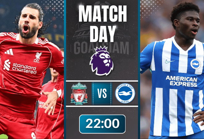 ดูบอลออนไลน์ พรีเมียร์ลีก ถ่ายทอดสด ลิเวอร์พูล พบกับ ไบรท์ตัน โฮฟ อัลเบี้ยน 13/12/68