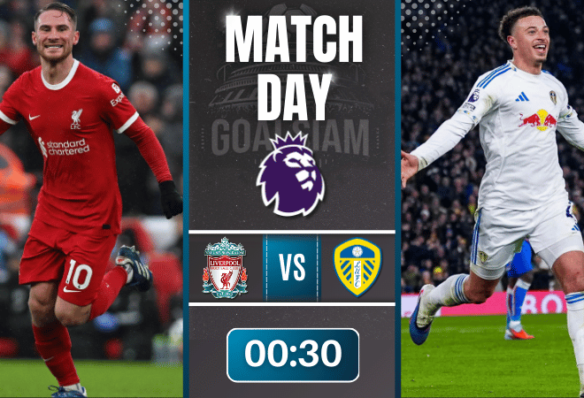 ดูบอลออนไลน์ พรีเมียร์ลีก ถ่ายทอดสด ลิเวอร์พูล พบกับ ลีดส์ ยูไนเต็ด 1/1/69