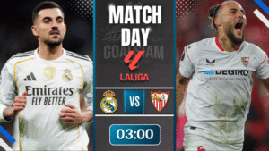 ดูบอลออนไลน์ ลาลิกา ถ่ายทอดสด เรอัล มาดริด พบกับ เซบีย่า 20/12/68