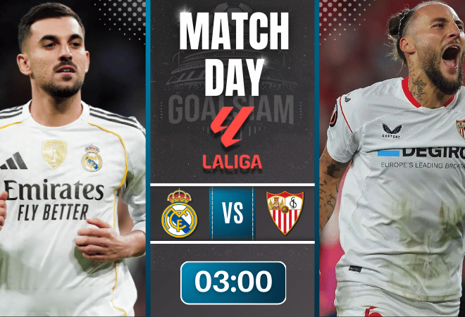 ดูบอลออนไลน์ ลาลิกา ถ่ายทอดสด เรอัล มาดริด พบกับ เซบีย่า 20/12/68