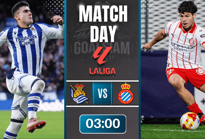 ดูบอลออนไลน์ ลาลิกา ถ่ายทอดสด เรอัล โซเซียดาด พบกับ คิโรน่า 12/12/68