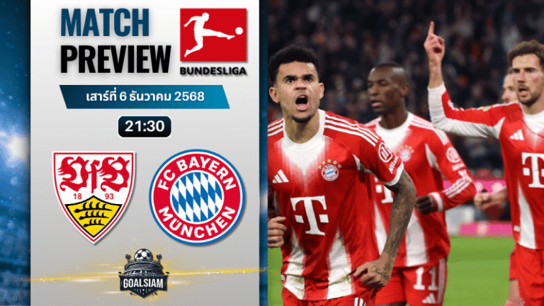 วิเคราะห์บอล บุนเดสลีกา : สตุ๊ตการ์ต พบกับ บาเยิร์น มิวนิค 6/12/68