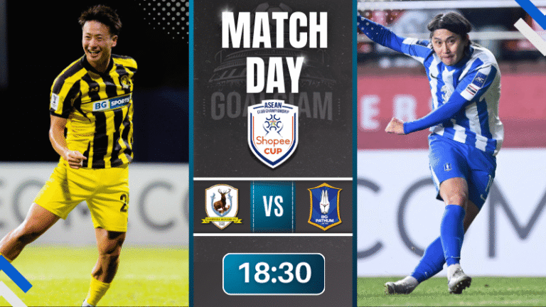 ดูบอลออนไลน์ ชิงแชมป์สโมสร อาเซียน ถ่ายทอดสด แทมปิเนส โรเวอร์ส พบกับ บีจี ปทุม ยูไนเต็ด 3/12/68