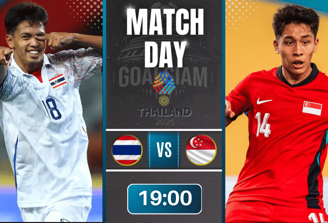 ดูบอลออนไลน์ ซีเกมส์ 2025 ถ่ายทอดสด ไทย (ยู22) พบกับ สิงคโปร์ (ยู22) 11/12/68