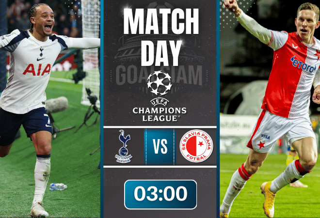 ดูบอลออนไลน์ ยูฟ่าแชมเปียนส์ลีก ถ่ายทอดสด ท็อตแน่ม ฮ็อทสเปอร์ พบกับ สลาเวีย ปราก 9/12/68