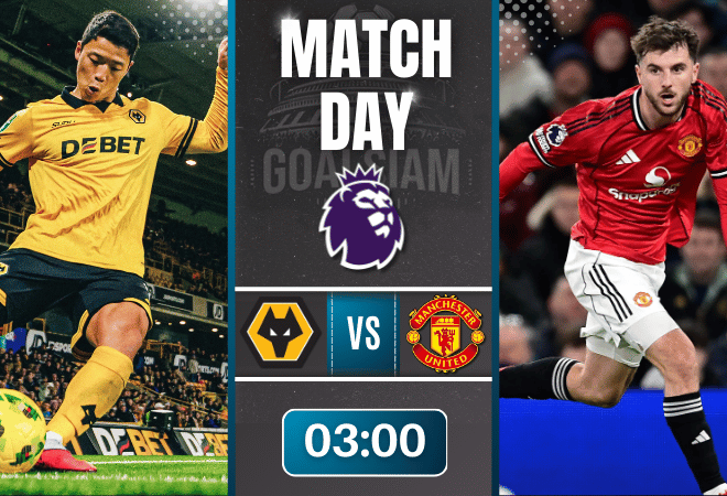 ดูบอลออนไลน์ พรีเมียร์ลีก ถ่ายทอดสด วูล์ฟแฮมป์ตัน พบกับ แมนเชสเตอร์ ยูไนเต็ด 8/12/68