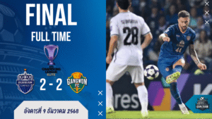 ผลบอลสด AFC CL ELITE! บุรีรัมย์ เจ๊า คังว็อน สุดระทึก 2-2 ‘ซูลจ์’ แบกไม่ไหว ปราสาทสายฟ้ายังรั้งที่ 7