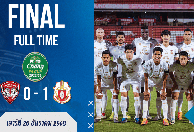 ช้าง เอฟเอ คัพ เดือดแต่จบไว! เมืองทอง ยูไนเต็ด พ่าย ลำพูน วอริเออร์ 0-1 ร่วงรอบ 32 ทีม | ผลบอลสด บ้านผลบอล