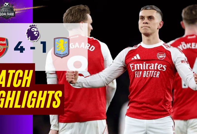 ไฮไลท์บอลวันนี้ พรีเมียร์ลีก 2025/26 อาร์เซนอล พบกับ แอสตัน วิลล่า 30/12/68