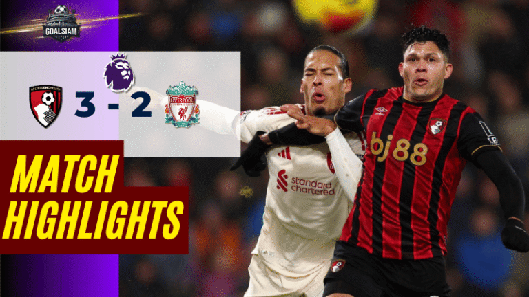 ไฮไลท์บอลวันนี้ พรีเมียร์ลีก อังกฤษ 2025/26 บอร์นมัธ พบกับ ลิเวอร์พูล 24/1/69