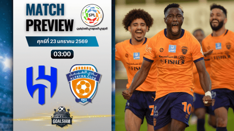 วิเคราะห์บอล ซาอุดิ ลีก : อัล ฮิลาล พบกับ อัล ไฟฮา 22/1/69