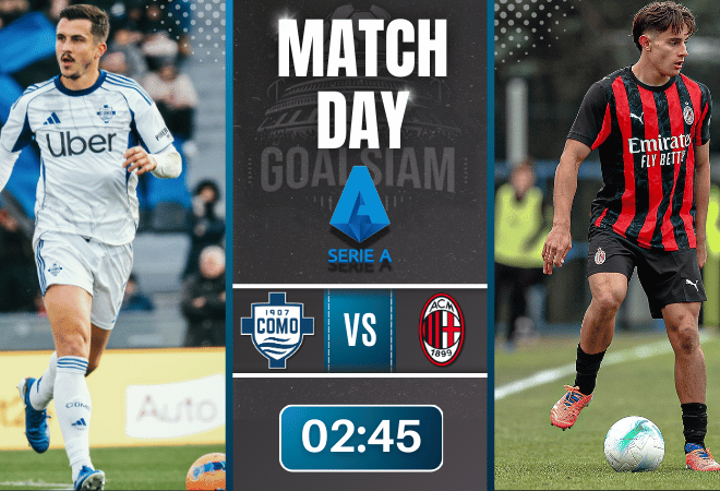 ดูบอลออนไลน์ กัลโช่ เซเรีย อา ถ่ายทอดสด โคโม่ พบกับ เอซี มิลาน 15/1/69