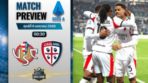 วิเคราะห์บอล กัลโช่ เซเรีย อา : เครโมเนเซ่ พบกับ กายารี่ 8/1/69