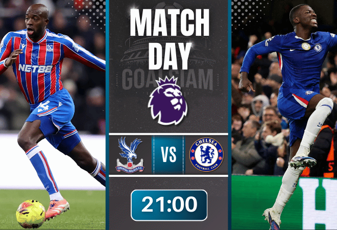 ดูบอลออนไลน์ พรีเมียร์ลีก อังกฤษ ถ่ายทอดสด คริสตัล พาเลซ พบกับ เชลซี 25/1/69