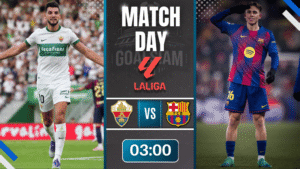 ดูบอลออนไลน์ ลาลีกา สเปน ถ่ายทอดสด เอลเช่ พบกับ บาร์เซโลน่า 31/1/69