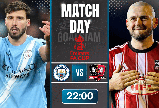 ดูบอลออนไลน์ เอฟเอ คัพ อังกฤษ ถ่ายทอดสด แมนซิตี้ พบกับ เอ็กเซเตอร์ ซิตี้ 10/1/69