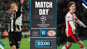 ดูบอลออนไลน์ ยูฟ่า แชมเปี้ยนส์ ลีก ถ่ายทอดสด นิวคาสเซิ่ล พบกับ พีเอสวี 21/1/69