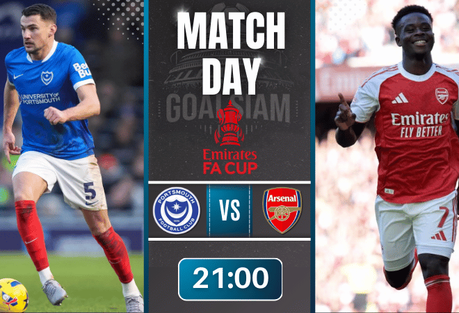 ดูบอลออนไลน์ เอฟเอ คัพ อังกฤษ ถ่ายทอดสด พอร์ทสมัธ พบกับ อาร์เซนอล 11/1/69