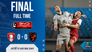 ผลบอลสด ไทยลีก : กาญจนบุรีพาวเวอร์ ฟัด พีทีประจวบ จบเจ๊า 0-0 โกลเจ้าถิ่นเซฟจนได้แมนออฟเดอะแมตช์