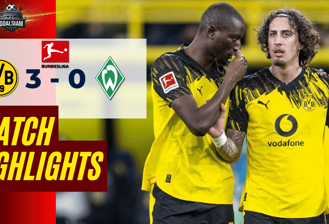 ไฮไลท์บอลวันนี้ บุนเดสลีกา 2025/26 โบรุสเซีย ดอร์ทมุนด์ พบกับ แวร์เดอร์ เบรเมน 13/1/69